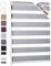 Blumtal Doppelrollo 90 x 155-195cm - Klemmfix Rollo, Rollos für Fenster ohne Bohren, Klemmrollo für Fenster & Türen, Seitenzugrollo, Hellgrau