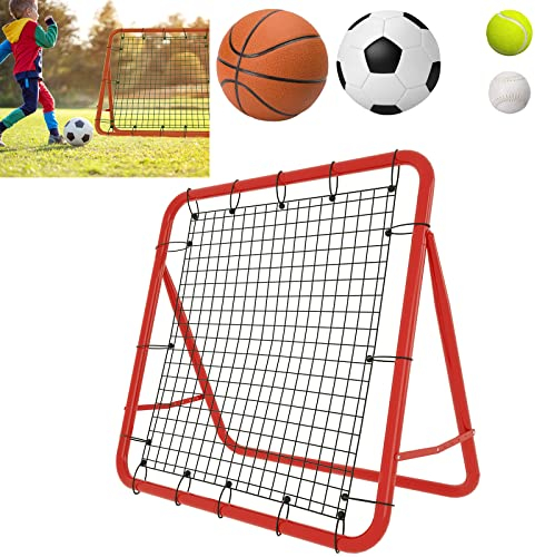 LZQ Fußball Rebounder klappbar Kickback Tor Verstellbar in 5 Stufen Rückprallwand Netz Fußball Trainingszubehör für Trainingsübungen - Schuss - & Techniktraining
