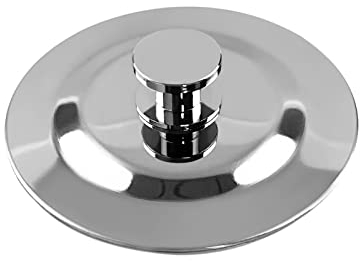 Abflussstopfen Badewanne Silber 44 mm, Edelstahl Badewannenstöpsel, Waschbecken Stöpsel Verschluss für Bad Küche Waschbecken (1 Stück)