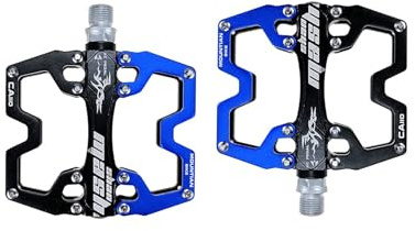 Pedales de bicicleta de montaña, pedal de bicicleta de aleación de aluminio ligero, pedales antideslizantes MTB de plataforma ancha, pedal de bicicleta de carretera de 9/16 pulgadas