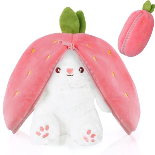 OSDUE Lapin Mignon en Peluche de Pâques，25CM Jouet en Peluche