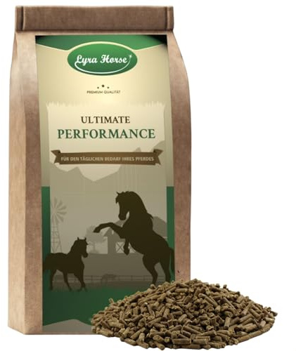 Lyra Horse® | 10 kg d'aliment minéral pour Chevaux Seniors | Granulés de Luzerne, soja & tourteau de Lin | Source équilibrée de nutriments | Aliment de Haute qualité pour Chevaux âgés