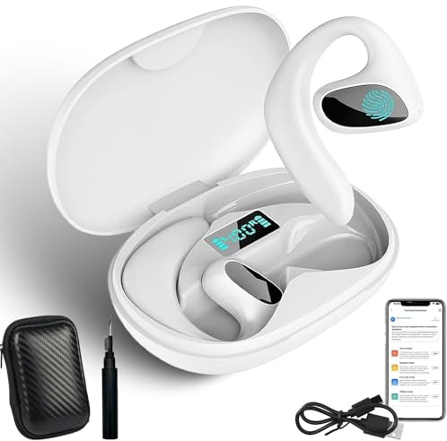 NNBWLMAEE Talkbuds Traduttore, Traduttore di Talk Buds, auricolari di traduzione 3 in 1 in tempo reale, 144 lingue e accenti, traduzione linguistica Ai, auricolari per viaggi e affari (bianco)