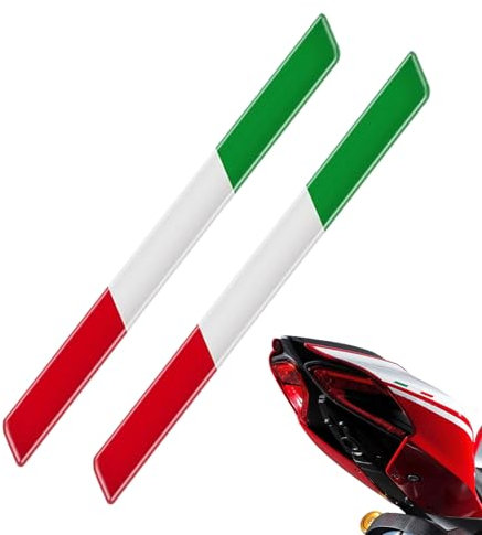 Sticker Di Bandiera Italiana - Emblema Tricolor Italia, Etichetta Per Esterni Durata | Foglio Auto Adesivo Con Strato Protezione UV Decorazioni Bottiglie D'acqua Bici Da Viaggio E Display Patriottico