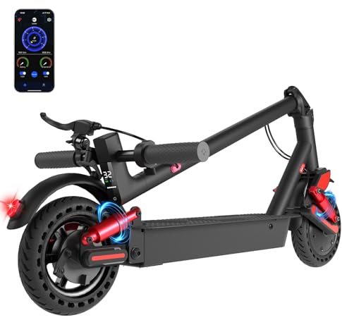 HX D06 Monopattino Elettrico Adulti-500W Scooter Elettrico Pieghevole Con Doppia Smorzamento,16Ah＆Autonomia di 30-70 Km,MAX 25 KM/H,Display Multifunzione,IP54 e 3 Modalità Di