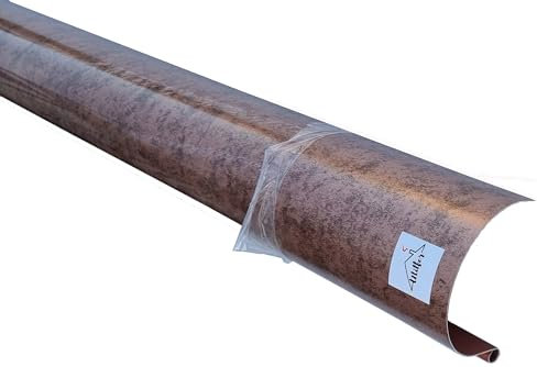 UTILFER Gronda Grondaia Canala Alluminio Roof Rame 2 Metri Lineari - Tutti Gli Sviluppi, SENZA ALETTA, 25