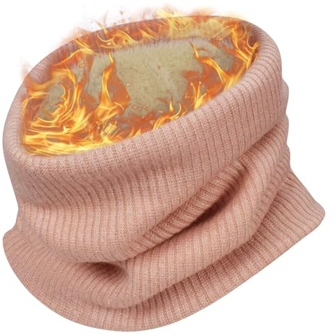 Heekpek Neck Warmer Fleece Tube Winter Snood Infinity Scarf - Unisex Thermal Windproof Dustproof Double-Layer Knitted for Skiing - Mens Women