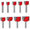 9Stk 6mm Schaft Bodenreinigung Fräser Set Hobelfräser für die Holzbearbeitungswerkzeug Bodenreinigung Bit zweischneidige Planfräser Set