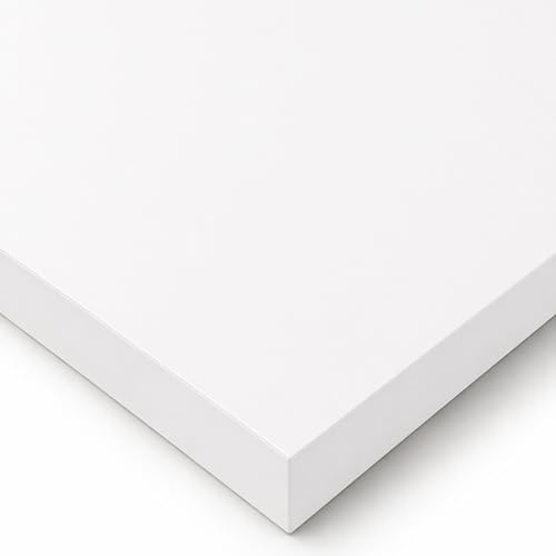 POKAR Tablero de Mesa 140x60 cm | Tablero para Escritorio Grosor 25 mm | Ideal para Escritorio Elevable y Mesa de Comedor | Resistente y Estable | Fabricado en Europa | Blanco