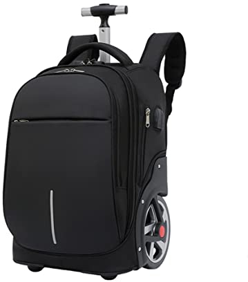 SYDARSYN Mochila Ordenador Portátil con Ruedas 19 Pulgadas Grande Negocios Mochilas Escolares Bolso de Escuela Adolescente Universidad Mujeres Hombre Mochila con Puerto USB Bolsa