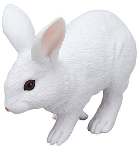 TOTITOM Estatuilla de Conejos de Pascua Estatua de Conejito estático Adorno para la decoración del Paisaje del hogar Blancos Estatuilla de Conejos jardín Modelo de con