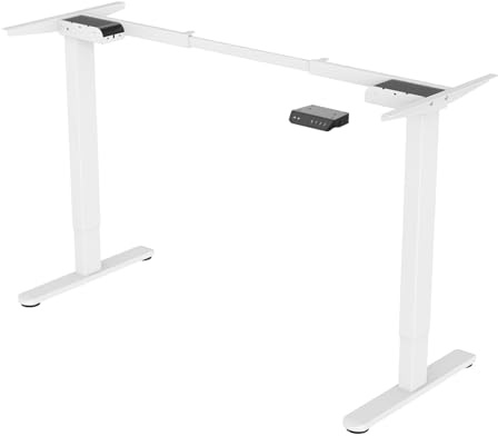 SVITA DOBON Schreibtisch-Gestell elektrisch für Tischplatte höhenverstellbare Tischbeine Memory-Funktion Doppel-Motor Metall Weiß