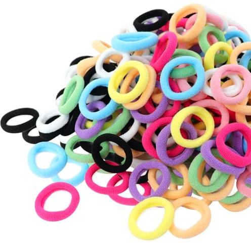 Hanyousheng 200 Stück Haargummis, 9 Farben Haargummi Damen, Zopfgummi, Haarband, Gummibänder Haarbänder, Haargummis Klein, Haargummi Mädchen, für Mädchen Mann Frauen, Mehrfarbig