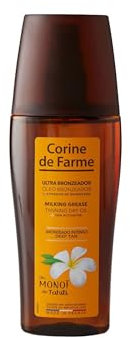 Corine de Farme - Grasso da mungere con attivatori abbronzanti Profumo Vaniglia - Monoi de Tahiti - Senza Autoabbronzante - per pelli opache/già abbronzate - 150 ml
