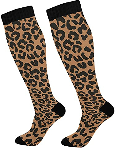Hommes Femmes Chaussette Running Imprimé Léopard Chaussettes Tennis Mode Chaussettes De Sport Classiques Chaussettes De Cyclisme Pour Sport Basket-Ball Ski