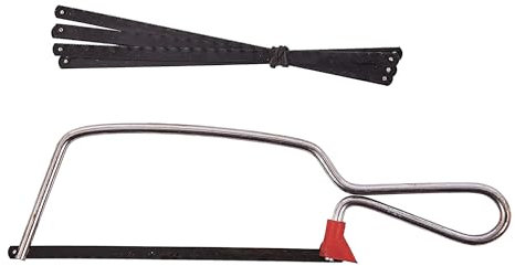 Dekton Junior Hacksaw With Blade & 6 Extra Blades-Lightweight aluminium frame| 6 (150mm) HCS blade 24 TPI| Adjustable Tension for Precision Cutting | Lightweight and Durable Design| Compact Hand Saw