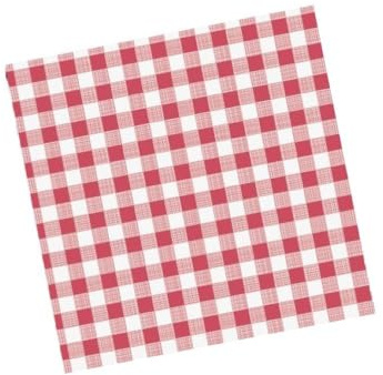 25 Tovaglie in AIRLAID carta 100x100cm COPRIMACCHIA | VARI DECORI E FANTASIE | ideali per la ristorazione sagre feste vari colori | HoReCa (QUADRETTO Rosso)