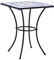 Myheimly Mosaik Bistrotisch, Gartentisch mit Eisengestell, Beistelltisch für Terrasse Balkon Garten, Terrassentisch Bistrotisch,Blau,60 x 60 x 76 cm
