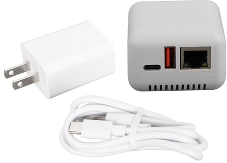 USB 2.0 Network Print Server Wireless LAN Print Share Server Adapter for Multiple Users with Type C Power Supply Port for Android Linux 3.4