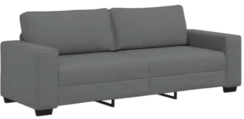 Emmtore Sofá de 3 plazas de Tela Gris Oscuro 180 cm, Sofá de Ocio, Sofá de Salón