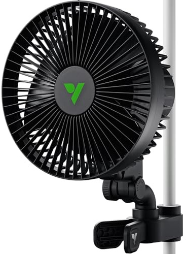 VIVOSUN AeroWave A6 Grow Tent Clip Fan, 6 Auto Oscillating Fan, 1-Pack