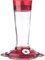 More Birds 35IN More Birds Ruby Hummingbird Feeder, Glass Bottle, 5 Feeding Ports, 10-Ounce Nectar Capacity,Ruby Red