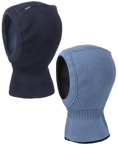 maximo Twotone Kinder Schlupfmütze Mütze Kindermütze Wintermütze Sturmhaube (51 cm - denim-dunkelblau)