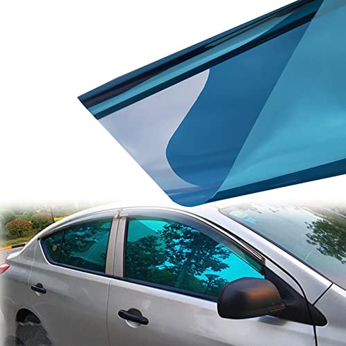 XhuangTech Film teinté 35% VLT pour Pare-Brise de Voiture - Film de Protection Solaire Contre la Chaleur et Les UV - Membrane résistante aux Rayures - 50 cm x 2,5 m - Plaqué Bleu