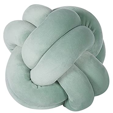 Beliani Morbido Cuscino Decorativo a Forma di Nodo Menta 20 x 20 cm