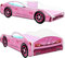 AS-TOR Kinderbett Jugendbett Autos 70x140 mit Matratze - Bett Schlafzimmer - Kindermöbel - Kinderbetten für Mädchen und Junge - Hochwertige Möbelplatte - Solide und Sicher - Rosa Auto
