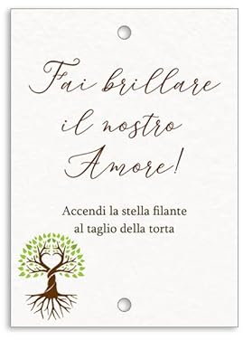 Scintille luminose per matrimonio - cartoncini per stelline luminose albero della vita 40 pz