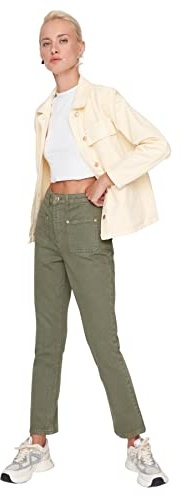 Trendyol Herren Hoher Bund Bootcut & Flared Jeans Mujer