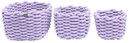 TOM TAILOR Aufbewahrungskorb-Set Lilac, 3 TLG. Größen S, M und L Lila - Flieder