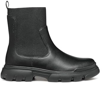 Geox J JUNETTE GIRL C, Botte Chelsea, Black,