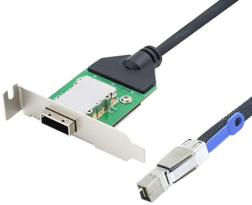 Allowish Mini SAS HD SFF-8644 To HD SFF-8088 Female Bend Server Adapter Card Conversion Cable