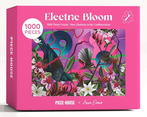 PieceHouse Jigsaw Puzzle for Adults 1000 Pieces | Native Birds and Flora | New Zealand Artist Anna Evans | Premium Quality, Vibrant and Unique Design | Relaxing & Challenging Puzzle Experience