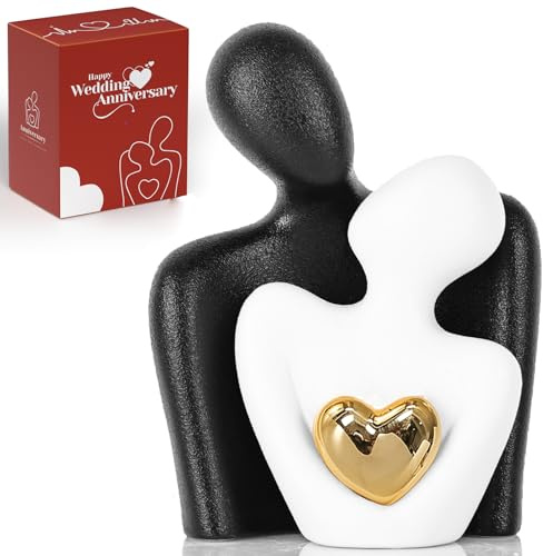 Mini statua di coppia per supporto TV, decorazioni per soggiorno, scultura astratta, oggetti di arredamento per la casa, amore per le coppie, pezzi espositivi per ufficio - per regali romantici da