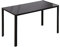 HOMCOM Mesa de Comedor de Cristal Mesa Rectangular para 4-6 Personas con Patas de Metal Multifuncional para Cocina Salón 120x60x75 cm Negro
