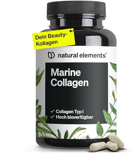 Collagene Marino – 180 Capsule – 1.000 mg di Collagene Idrolizzato – Collagene Marino Tipo 1 – Peptidi di Collagene ad Alta Purezza – Senza Additivi Inutili – Sviluppato e Controllato in Germania