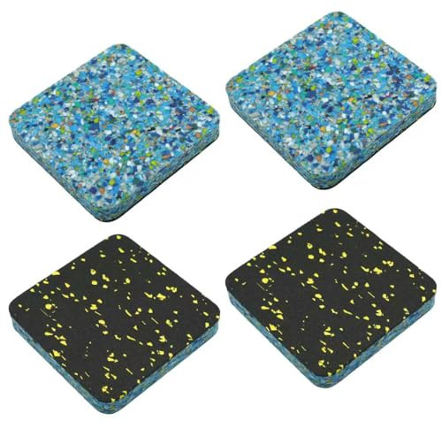 4 alfombrillas para lavadora antivibración, 10 x 10 x 1,5 cm, almohadillas antideslizantes, alfombra antivibración para lavadora, patas antivibratorias para secadora, compresor, cinta de correr