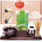 Goodwei Matcha Teezermonie-Set, 6-teilig mit Bio Matcha aus Japan, Schale, Besenhalter und Tee-Tablett im passenden Design, Keramik, 180 ml (Kumo)