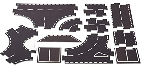 Unbekannt - Straßen-Bausatz - Kinderteppich Spielteppich Autoteppich