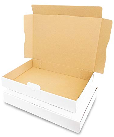 verpacking Maxibriefkartons 320 x 225 x 50 mm Maxibrief MB-4 [Stückzahl wählbar] DIN A4 Versandkartons, weiße recyclebare Faltkartons, ideal für Warensendung (50 Stück)
