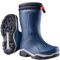 DUNLOP Kids Blizzard - Unisex Winter Safety Insulated Fashion Thermal Boots, Blue, Waterproof and Chemical Resistant PVC Wellies with Fur Lining and Traction Outsole for Outdoor Fun - EU28, UK10