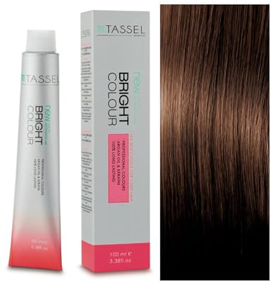 Tassel Permanente Haarfarbe, Nr. 5.3, Hellbraun, Gold, Damen, 100 ml, natürliche Farbe mit goldenem Glanz und pflegender Behandlung