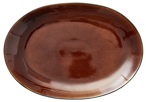 Zone Denmark BITZ Dish 36 x 25 cm black/amber