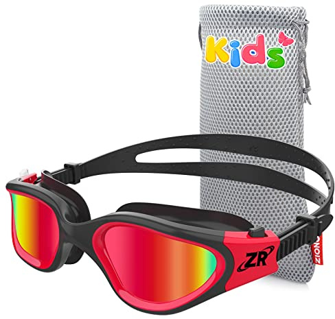 ZIONOR G1MINI Lunettes de natation pour enfants, polarisées/non polarisées, confortables, anti-buée, protection UV, pour filles et garçons, de 6 à 14 ans