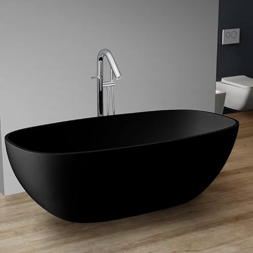 STONEART Badewanne freistehend BS-552 schwarz/177x88/matt