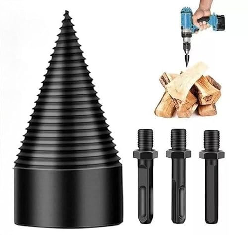 Vite conica spaccalegna 65mm fresa legno punta per trapano con 3attacchi 07518