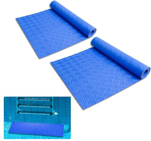 Golgner 2 tappetini per scale da piscina, 90 x 30 cm, antiscivolo, per scale, con texture antiscivolo, per piscina